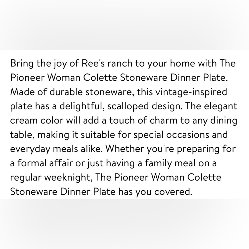 4 The Pioneer Woman Collette Stoneware Scalloped Edge Dinner Plates - Picture 12 of 12